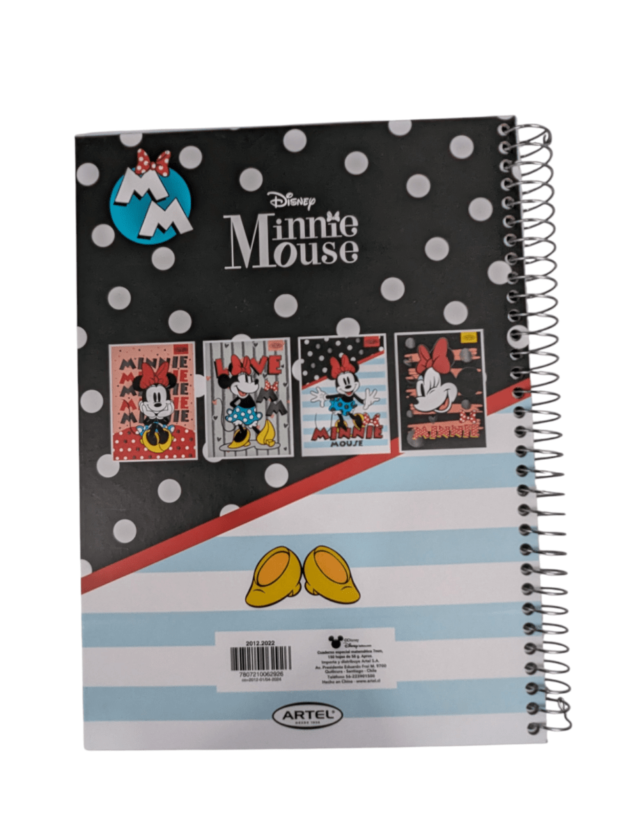 CUADERNO ESPECIAL ARTEL 150 HOJAS MINNIE MOUSE DOTS TAMAÑO CARTA5