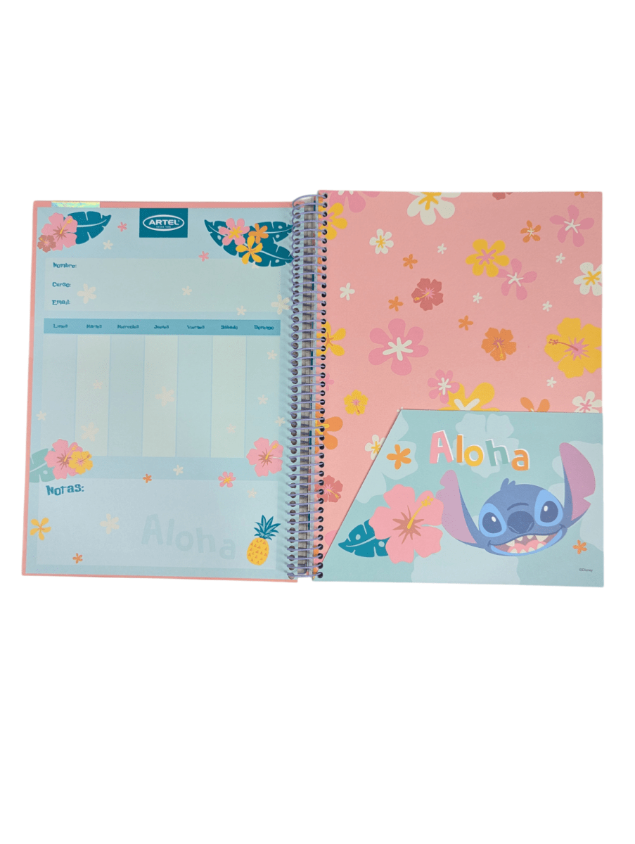 CUADERNO ESPECIAL ARTEL 150 HOJAS S FOR STITCH TAMAÑO CARTA2