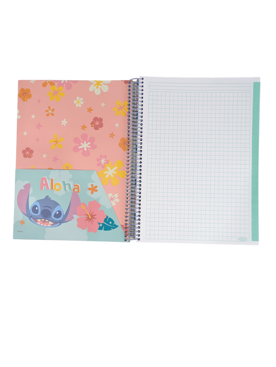 CUADERNO ESPECIAL ARTEL 150 HOJAS STITCH FAMILY OHANA TAMAÑO CARTA3