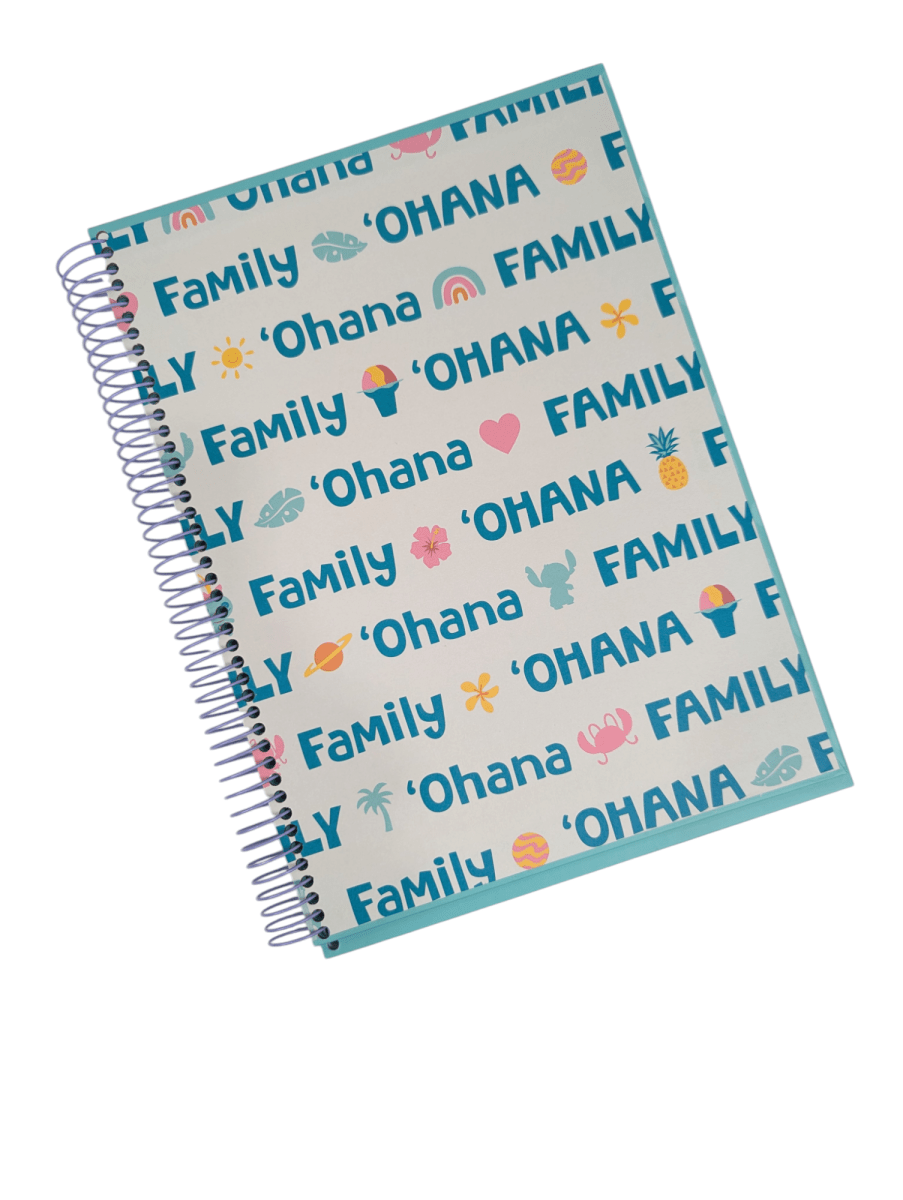 CUADERNO ESPECIAL ARTEL 150 HOJAS STITCH FAMILY OHANA TAMAÑO CARTA2