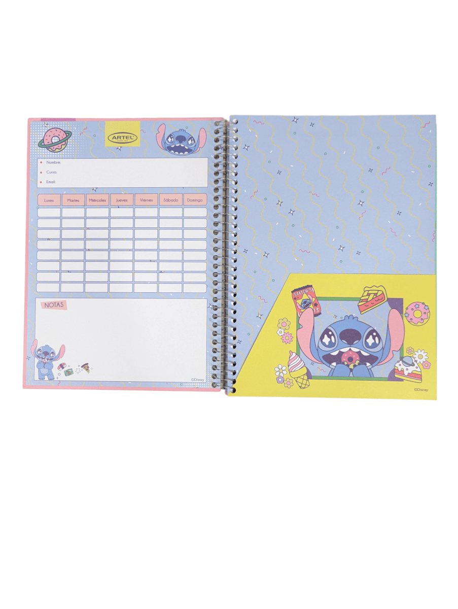 CUADERNO ESPECIAL ARTEL 150 HOJAS STITCH FOODIE TAMAÑO CARTA2