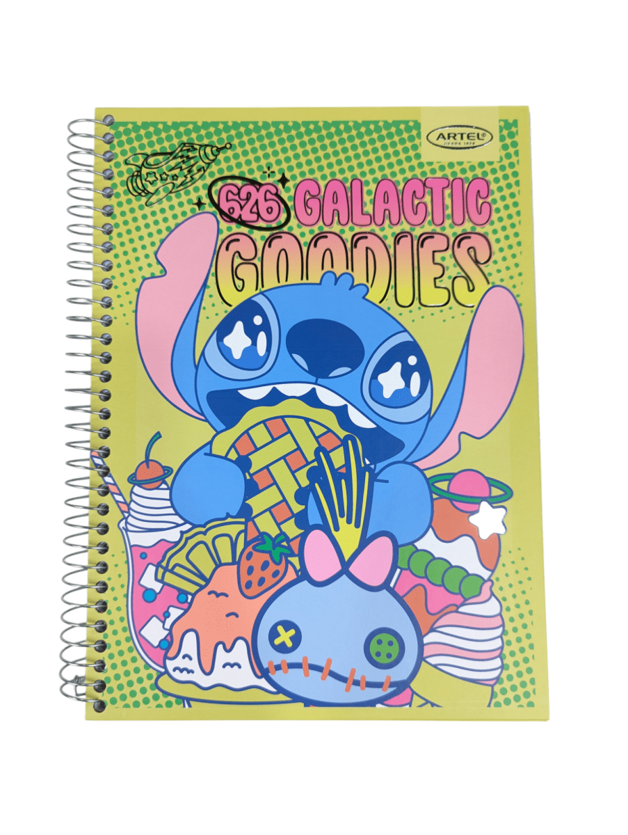 CUADERNO ESPECIAL ARTEL 150 HOJAS STITCH GALACTIC GOODIES TAMAÑO CARTA1
