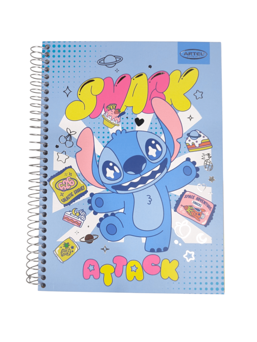 CUADERNO ESPECIAL ARTEL 150 HOJAS STITCH SNACK ATTACK TAMAÑO CARTA1
