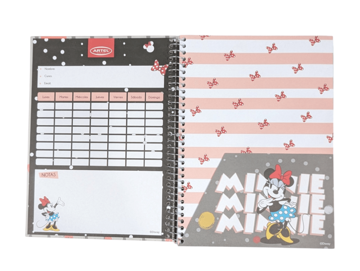 CUADERNO ESPECIAL ARTEL  MINNIE MOUSE LOVE 150 HOJAS TAMAÑO CARTA3