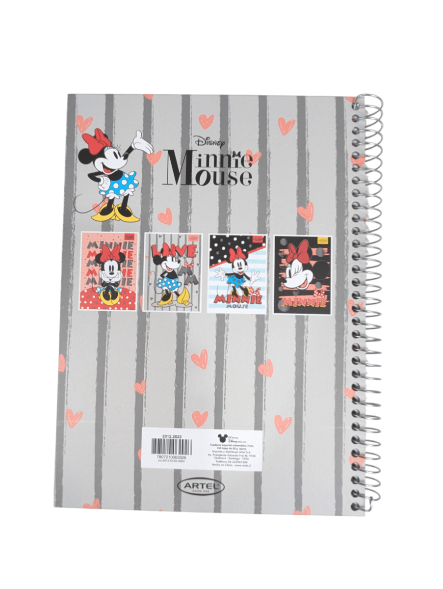 CUADERNO ESPECIAL ARTEL  MINNIE MOUSE LOVE 150 HOJAS TAMAÑO CARTA4