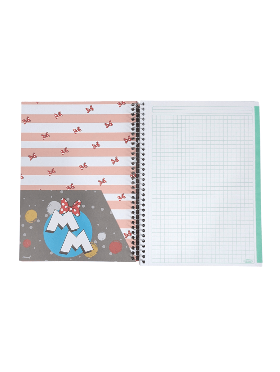 CUADERNO ESPECIAL ARTEL MINNIE MOUSE SENTADA 150 HOJAS TAMAÑO CARTA3