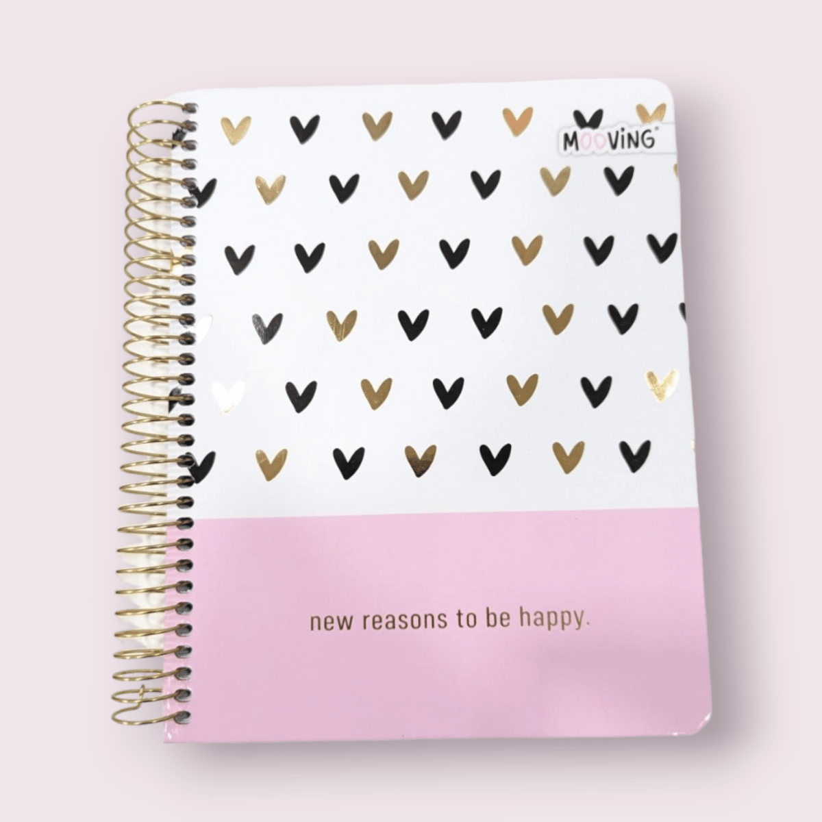 CUADERNO MEDIA OFICIO CHIC 3 MATERIAS BLANCO CORAZONES ROSA1