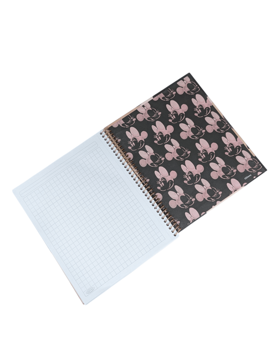 CUADERNO ESPECIAL ARTEL MINNIE MOUSE GOLD ROSE: 150 HOJAS, CUADRICULADO 7 mm, DISEÑO ELEGANTE2