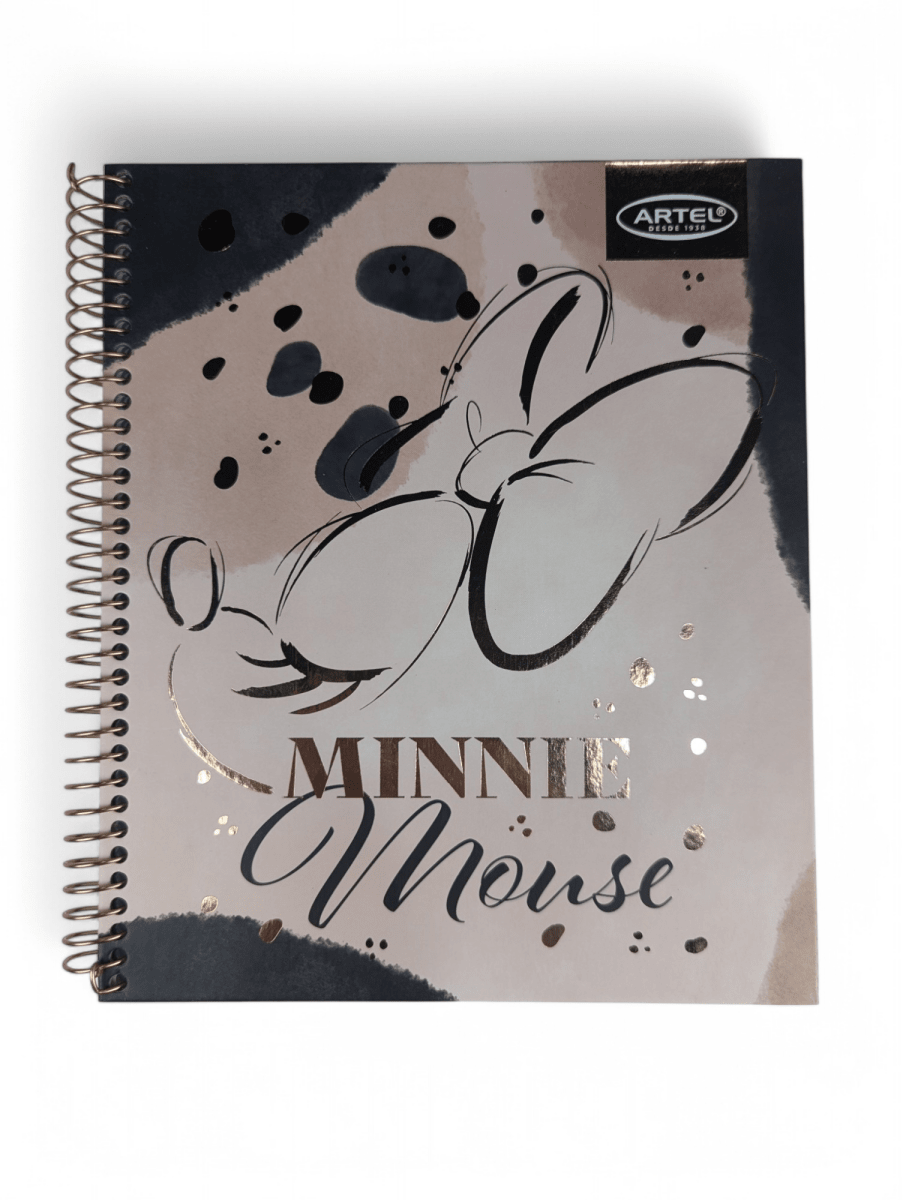 CUADERNO MINNIE GOLD ROSE ARTEL: IDEAL PARA EL COLEGIO, DISEÑO ELEGANTE, 120 HOJAS1
