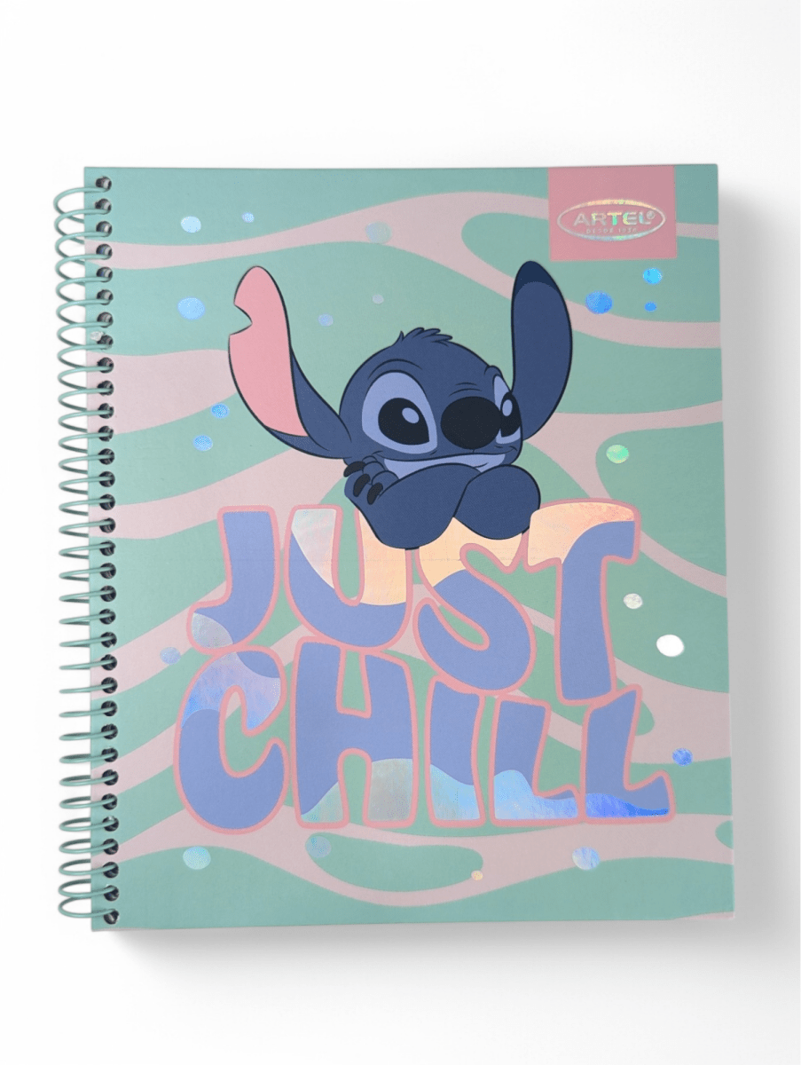 CUADERNO STITCH JUST CHILL MATEMÁTICAS: 120 HOJAS, 58 gr, TAPA DURA, ARTEL1