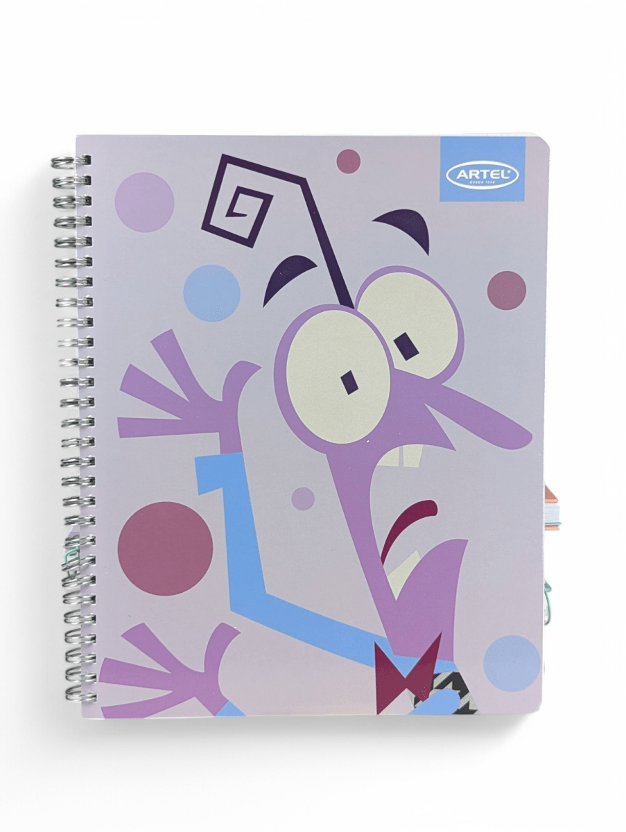 CUADERNO UNIVERSITARIO DOBLE ESPIRAL 100 HJS ARTEL INTENSAMENTE MIEDO: DISEÑO ORIGINAL Y DIVERTIDO1