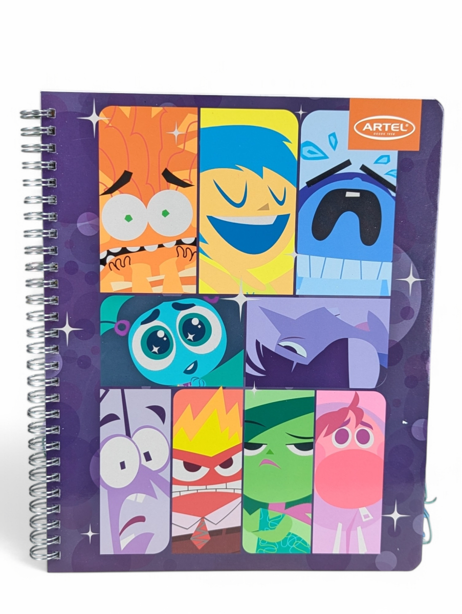 CUADERNO UNIVERSITARIO DOBLE ESPIRAL 100 HOJAS ARTEL INTENSAMENTE: CUADRICULADO 7 mm1