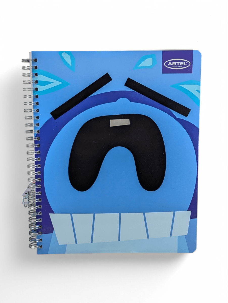 CUADERNO UNIVERSITARIO DOBLE ESPIRAL ARTEL INTENSAMENTE TRISTEZA: 100 HOJAS, CUADRICULADO 7 mm1