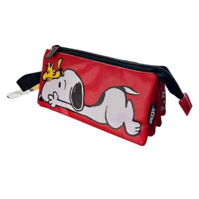 ESTUCHE CUADRUPLE SNOOPY ROJO1