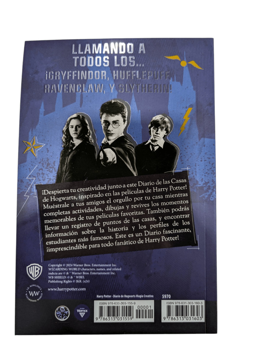 DIARIO HARRY POTTER MAGIA CREATIVA - DIARIO DE HOGWARTS2