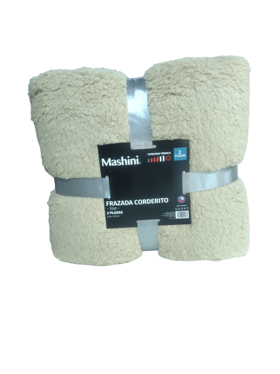 FRAZADA POLAR SHERPA MASHINI BEIGE2