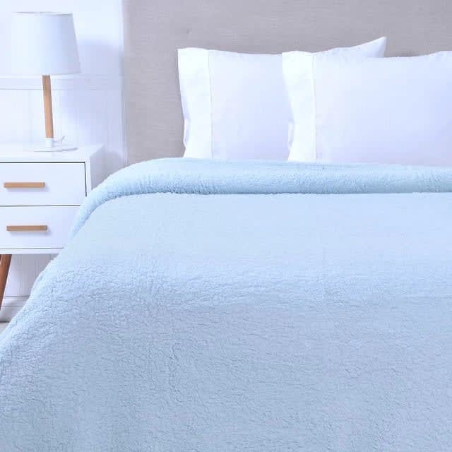 FRAZADA POLAR SHERPA MASHINI CELESTE1