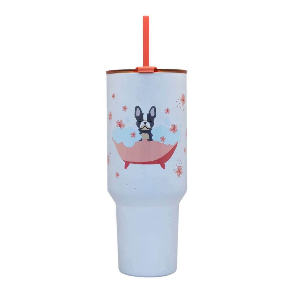 MUG TERMICO 40 OZ PET FLOWERS1