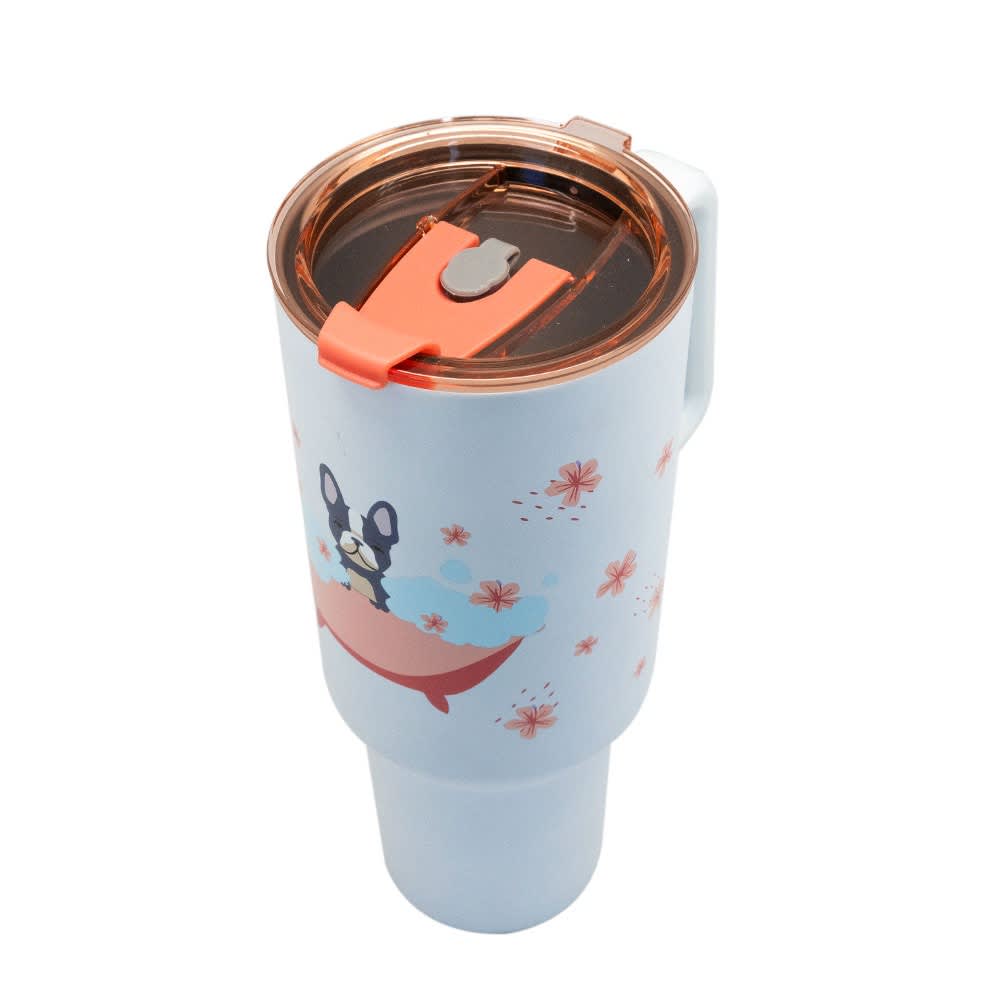 MUG TERMICO 40 OZ PET FLOWERS2