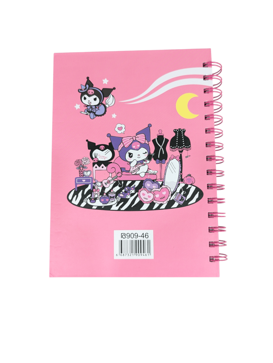 LIBRETA CON ESPIRAL KUROMI CEBRA2