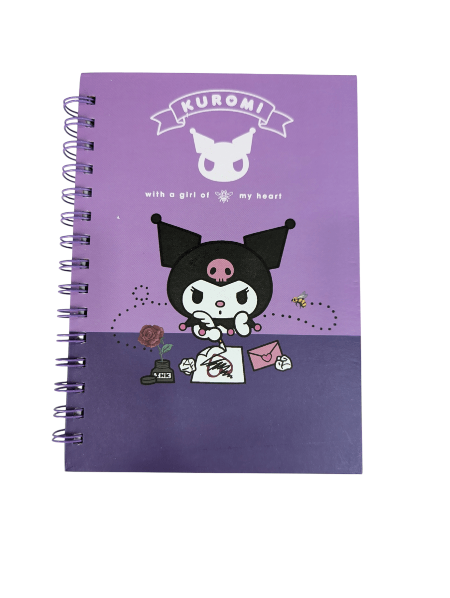 LIBRETA CON ESPIRAL KUROMI PURPLE3
