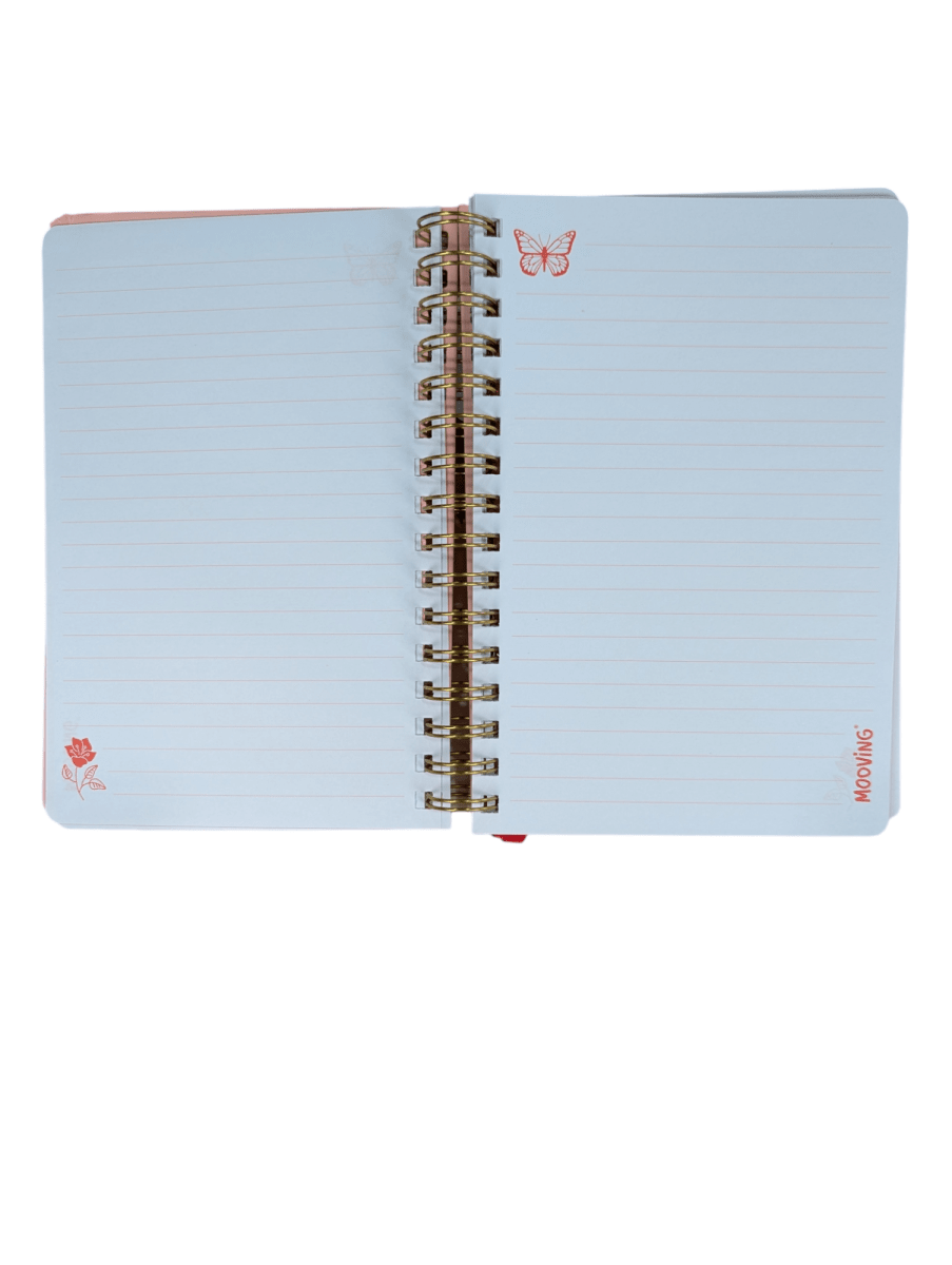 LIBRETA ESPIRALADA ROSADA MOOVING PARIS 80HJS LINEADO A53