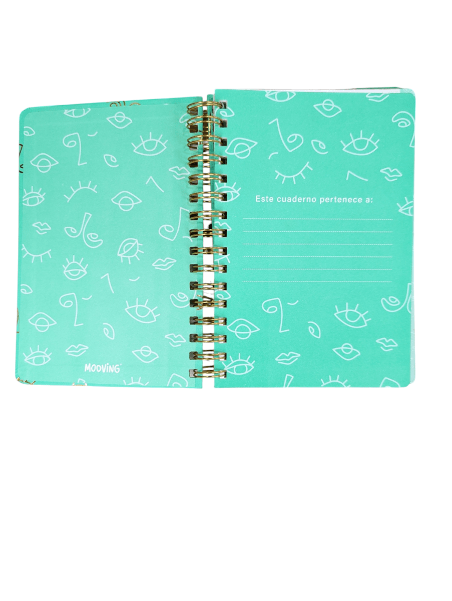 LIBRETA ESPIRALADA VERDE MOOVING PARIS 80HJS LINEADO A52