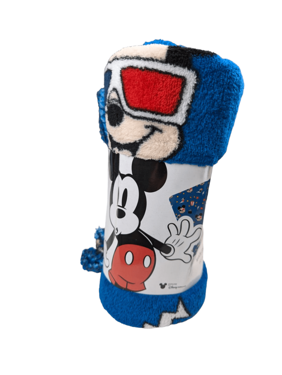MANTA INFANTIL CORAL FLEECE MICKEY AZUL1