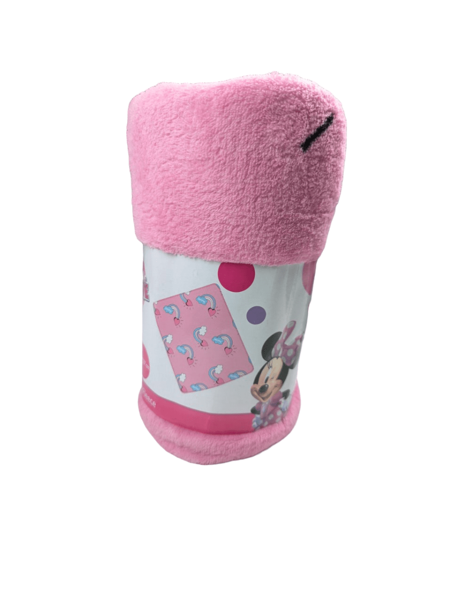MANTA INFANTIL CORAL FLEECE MINNIE ROSADA1