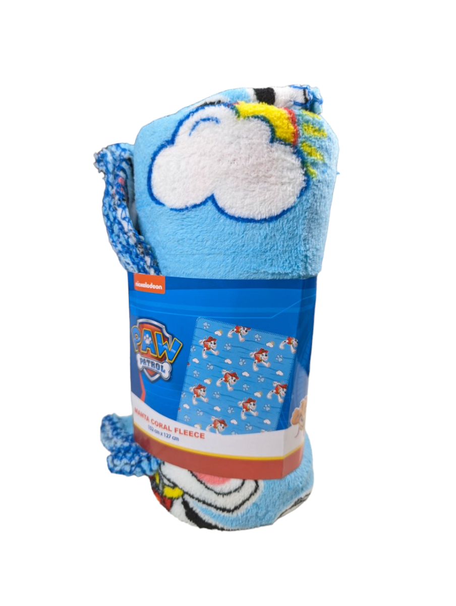 MANTA INFANTIL CORAL FLEECE PAW PATROL CELESTE1