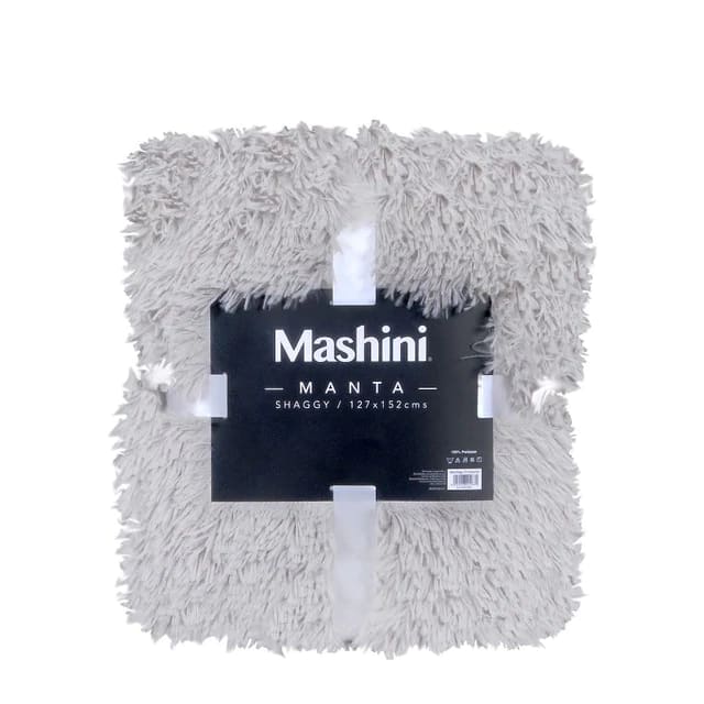 MANTA SHAGGY MASHINI 1,5 PLAZAS GRIS2