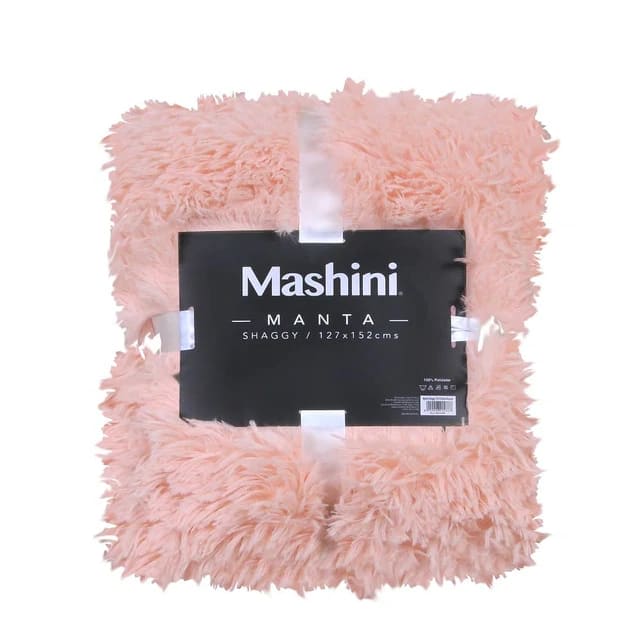 MANTA SHAGGY MASHINI 1,5 PLAZAS ROSADA2
