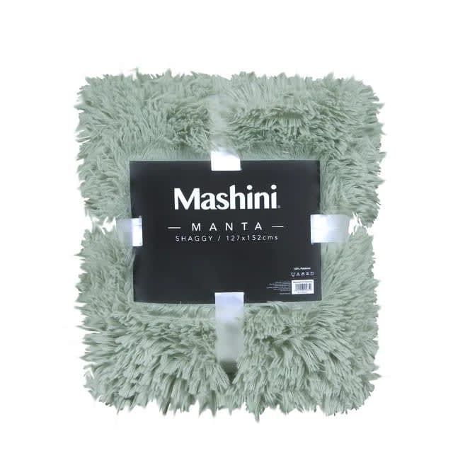 MANTA SHAGGY MASHINI 1,5 PLAZAS VERDE2