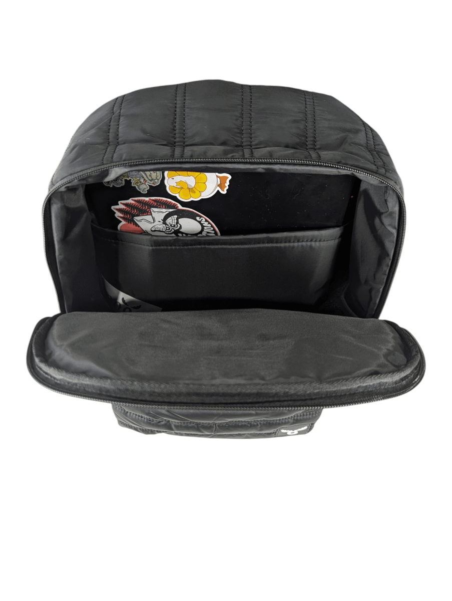 MOCHILA ESCOLAR MOOSE PARKA NEGRA CON PORTA LAPTOP Y AJUSTE ELÁSTICO: URBANA, VIAJES, CLASES5