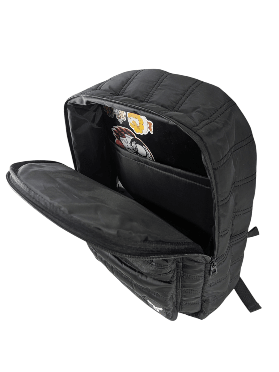 MOCHILA ESCOLAR MOOSE PARKA NEGRA CON PORTA LAPTOP Y AJUSTE ELÁSTICO: URBANA, VIAJES, CLASES4