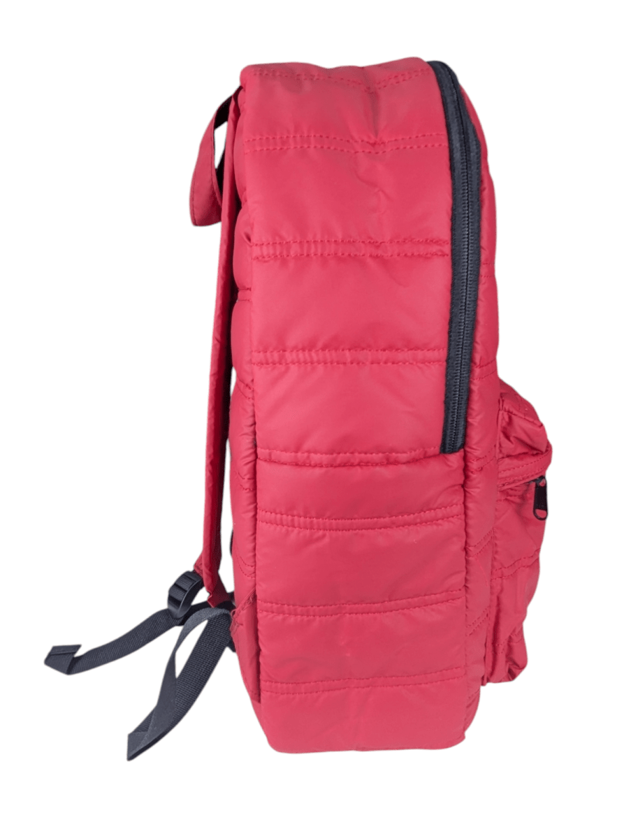 MOCHILA ESCOLAR MOOSE PARKA ROJA CON PORTA LAPTOP Y AJUSTE ELÁSTICO: URBANA, VIAJES, CLASES2