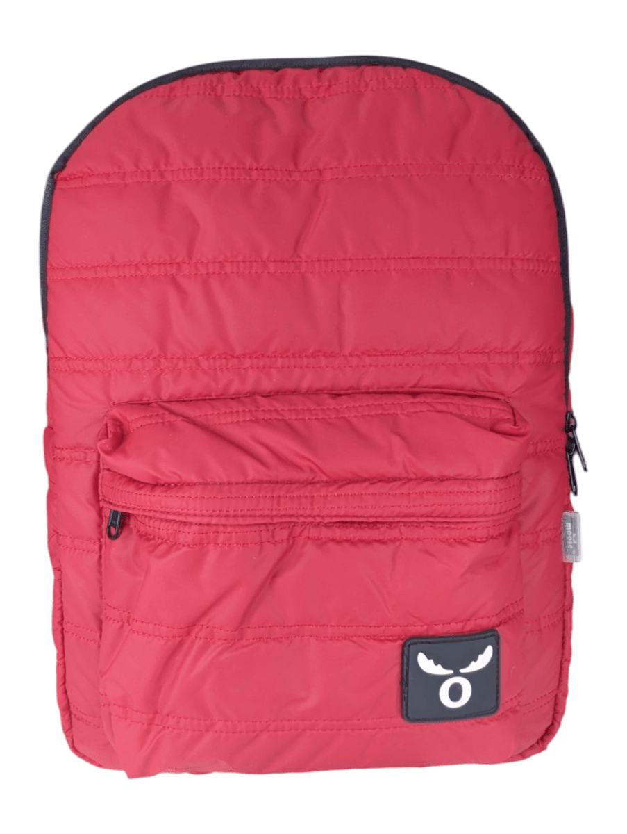 MOCHILA ESCOLAR MOOSE PARKA ROJA CON PORTA LAPTOP Y AJUSTE ELÁSTICO: URBANA, VIAJES, CLASES1