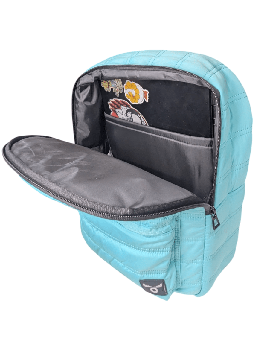 MOCHILA ESCOLAR MOOSE PARKA MENTA CON PORTA LAPTOP Y AJUSTE ELÁSTICO: URBANA, VIAJES, CLASES3
