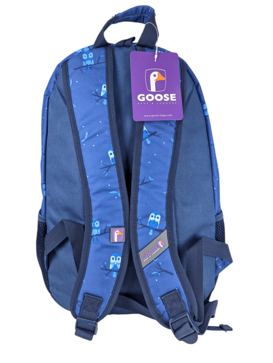 MOCHILA GOOSE BUHOS AZUL: DISEÑO DI COMO, 2 COMPARTIMIENTOS Y PORTA LAPTOP5