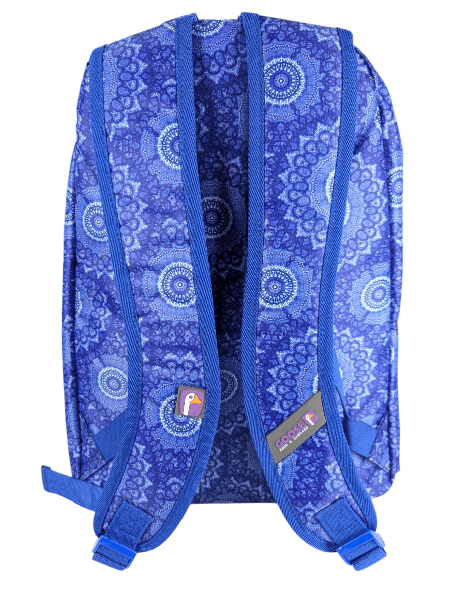 MOCHILA GOOSE MORAINE MANDALA AZUL, IDEAL PARA COLEGIO, UNIVERSIDASD O TRABAJO, CON ESPACIO PARA NOTEBOOK3