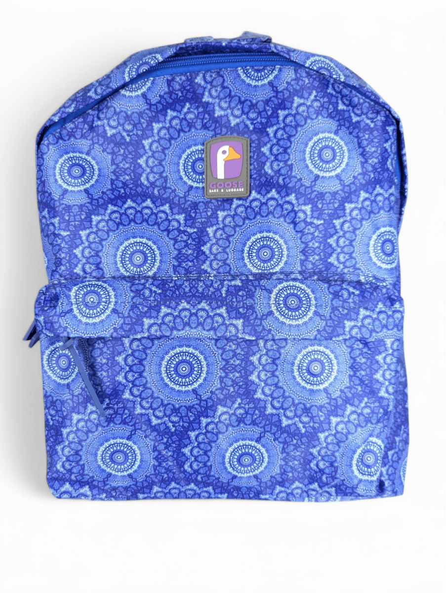 MOCHILA GOOSE MORAINE MANDALA AZUL, IDEAL PARA COLEGIO, UNIVERSIDASD O TRABAJO, CON ESPACIO PARA NOTEBOOK1