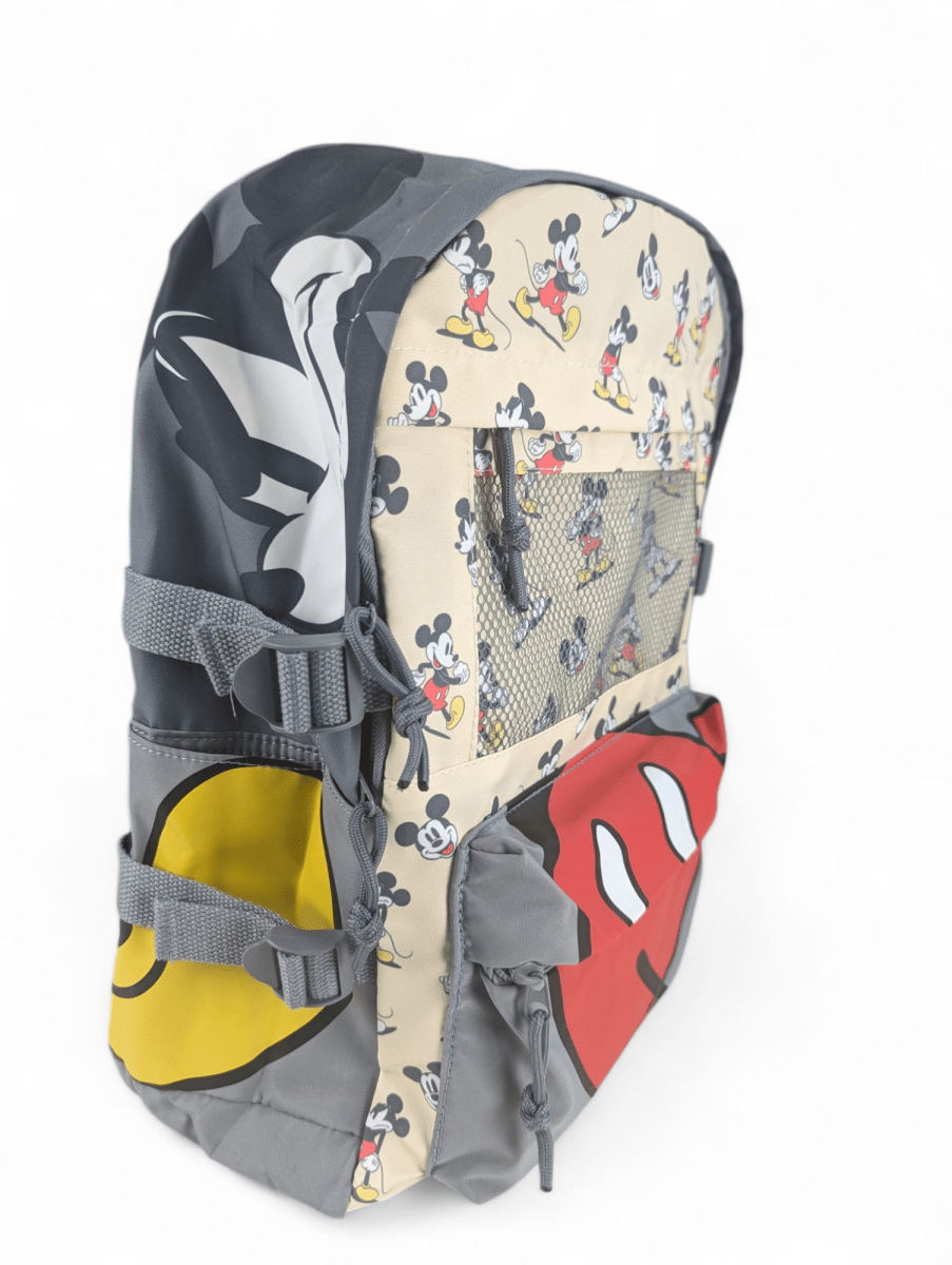MOCHILA MICKEY MOUSE POP STREET: 4 BOLSILLOS, 2 PORTA BOTELLAS, 100% POLIESTER2
