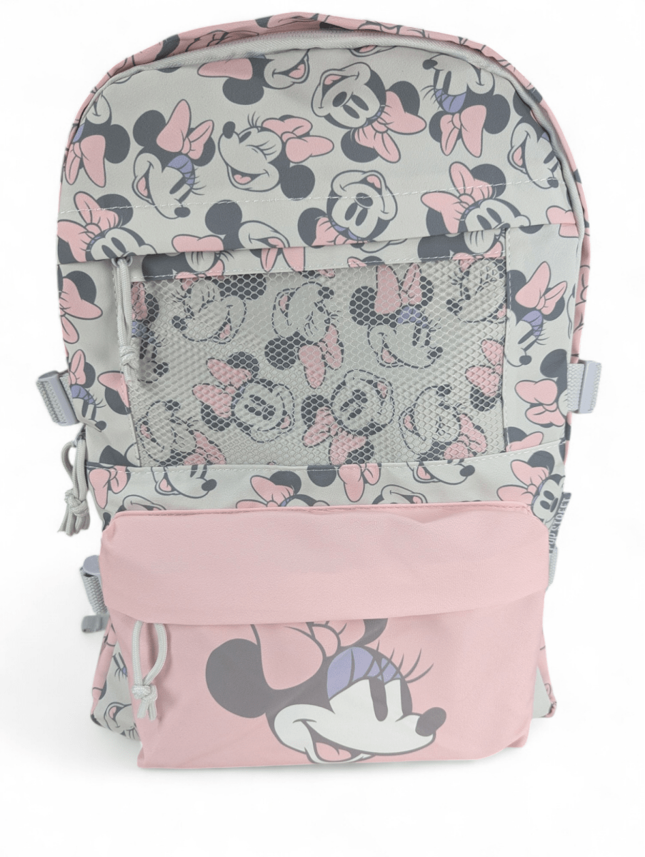 MOCHILA MINNIE MOUSE POP STREET: 4 BOLSILLOS, 2 PORTA BOTELLAS, 100% POLIESTER1