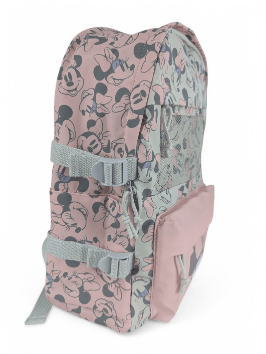 MOCHILA MINNIE MOUSE POP STREET: 4 BOLSILLOS, 2 PORTA BOTELLAS, 100% POLIESTER2