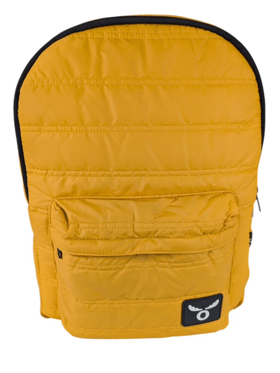 MOCHILA ESCOLAR MOOSE PARKA AMARILLA CON PORTA LAPTOP Y AJUSTE ELÁSTICO: URBANA, VIAJES, CLASES5