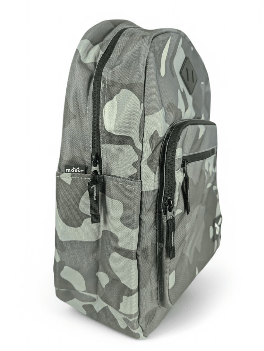 MOCHILA MOOSE RESISTANCE CAMUFLAJE GRIS: RESISTENTE, CON PORTA LAPTOP Y ESTILO URBANO MILITAR.2