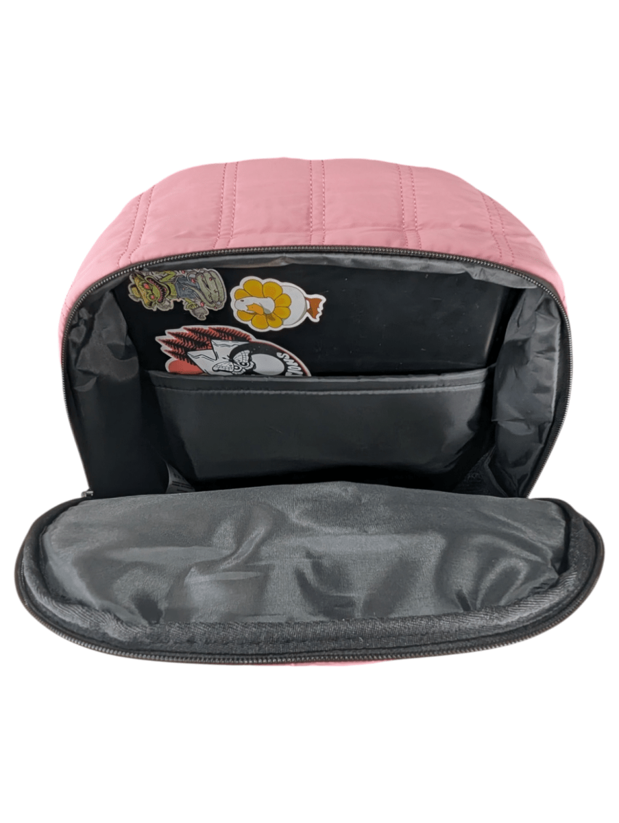 MOCHILA ESCOLAR MOOSE PARKA ROSADA CON PORTA LAPTOP Y AJUSTE ELÁSTICO: URBANA, VIAJES, CLASES4