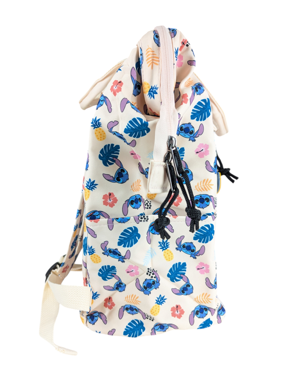 MOCHILA STITCH FLORAL MANGO: JUVENIL, CON PORTA LAPTOP Y MULTIPLES BOLSILLOS4