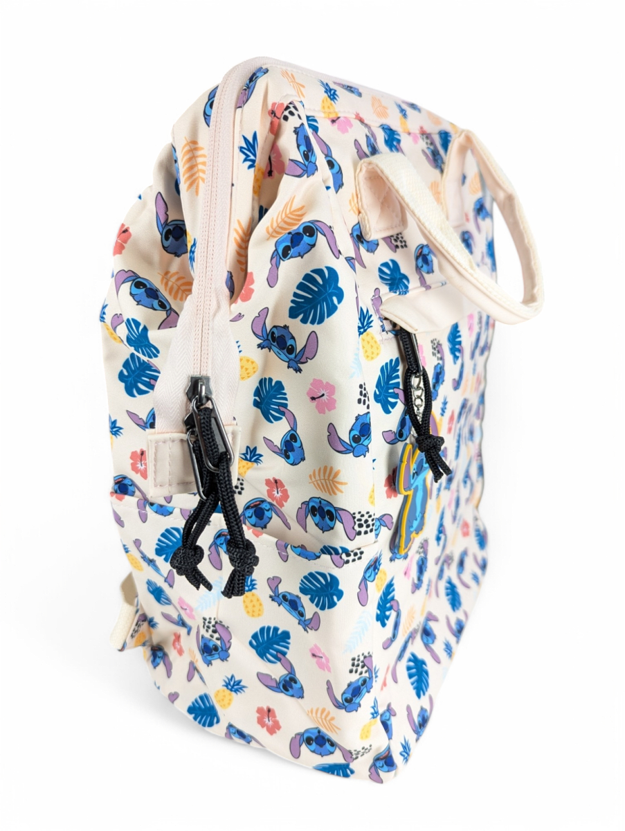 MOCHILA STITCH FLORAL MANGO: JUVENIL, CON PORTA LAPTOP Y MULTIPLES BOLSILLOS2