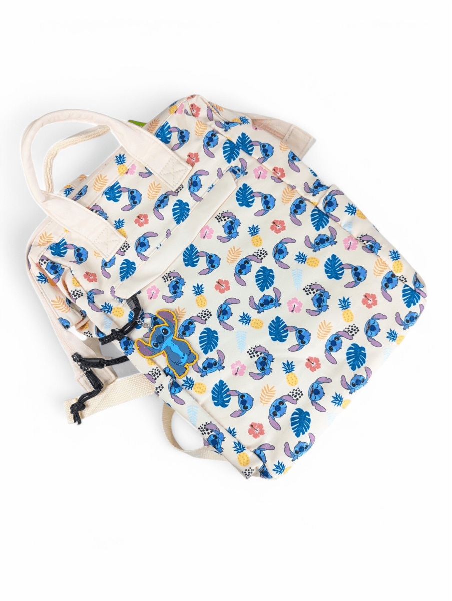MOCHILA STITCH FLORAL MANGO: JUVENIL, CON PORTA LAPTOP Y MULTIPLES BOLSILLOS6